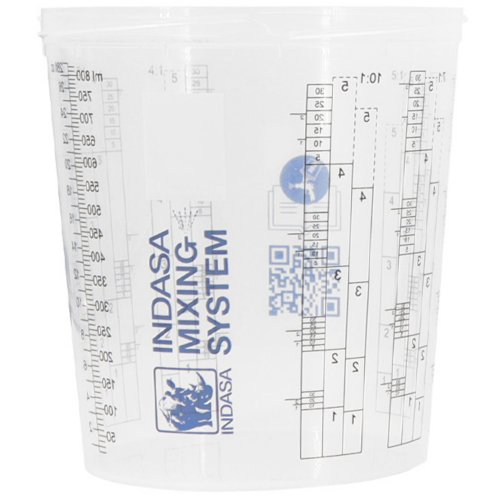 INDASA Kubki Lakiernicze z Podziałką MIXING SYSTEM 800 ml 10 sztuk