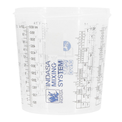 INDASA Kubki Lakiernicze z Podziałką MIXING SYSTEM 600 ml 10 sztuk