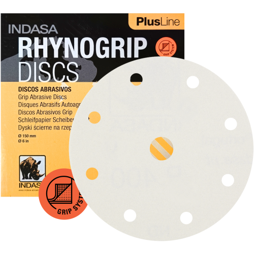 Krążki Ścierne Rzep Rhynogrip INDASA Plus Line 150 mm 8+1H P60
