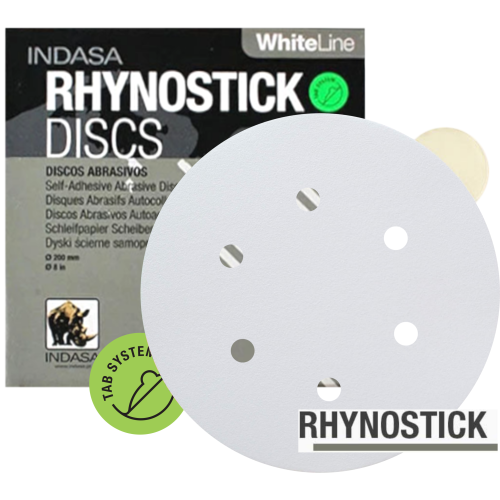 Krążki Ścierne Klej Rhynostick INDASA White Line 150 mm 6H P60