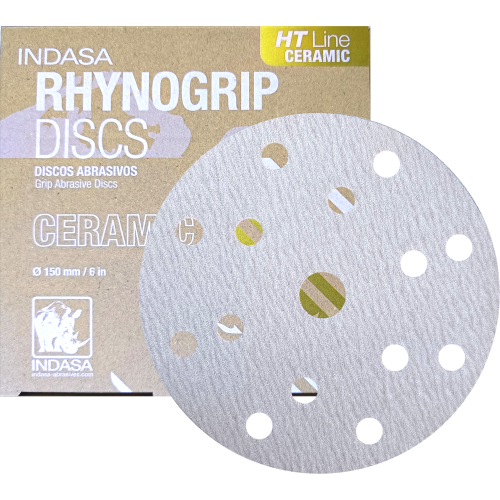 Krążki Ścierne Rzep Rhynogrip INDASA HT Line CERAMIC 150 mm 15H P60
