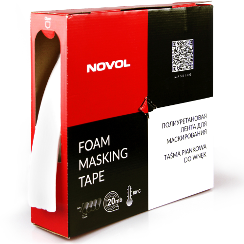 NOVOL Taśma Pianka do Wnęk Maskująca Ranty 13 mm x 20 m