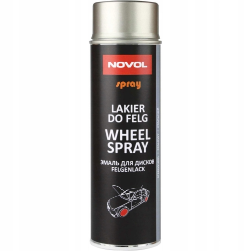 NOVOL Wheel Lakier do Felg Kołpaków Stalowy Spray 500 ml