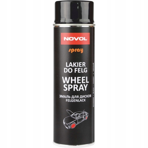 NOVOL Wheel Lakier do Felg Kołpaków Czarny Połysk Spray 500 ml
