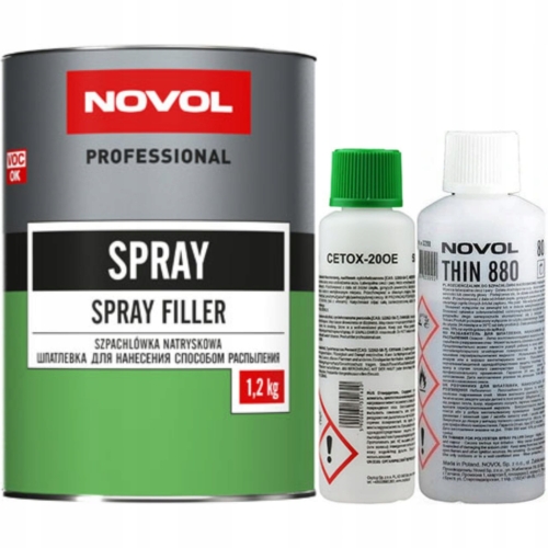 NOVOL Spray Szpachlówka Natryskowa Wykańczająca 1,2 kg