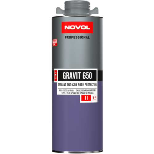 NOVOL Gravit 650 Masa Uszczelniająca Ochrona Karoserii 2w1 Szary 1L