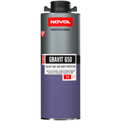 NOVOL Gravit 650 Masa Uszczelniająca Ochrona Karoserii 2w1 Czarny 1L