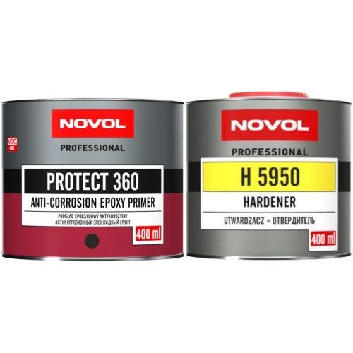 NOVOL Protect 360 Podkład Epoksydowy Antykorozyjny Czarny 400 ml + 400 ml