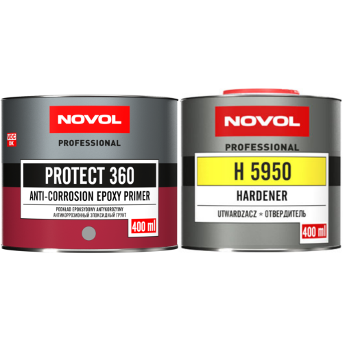 NOVOL Protect 360 Podkład Epoksydowy Antykorozyjny Szary 400 ml + 400 ml
