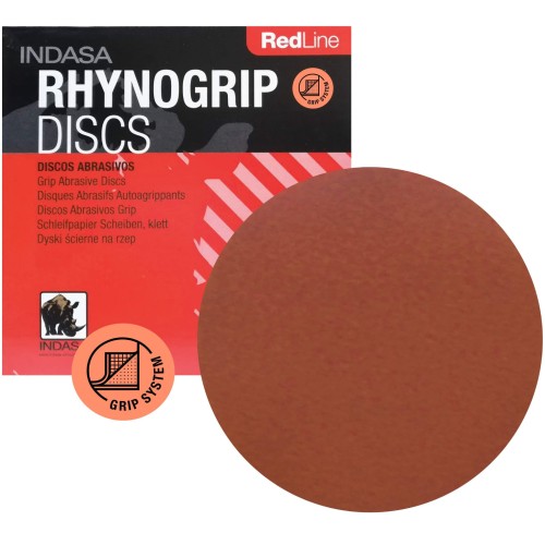 Krążki Ścierne INDASA Rhynogrip Red Line 125 mm Pełne P60