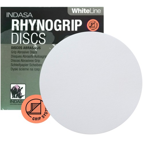 Krążki Ścierne INDASA Rhynogrip White Line 150 mm Pełne P180