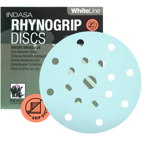 Krążki Ścierne INDASA Rhynogrip White Line 150 mm 17H P240