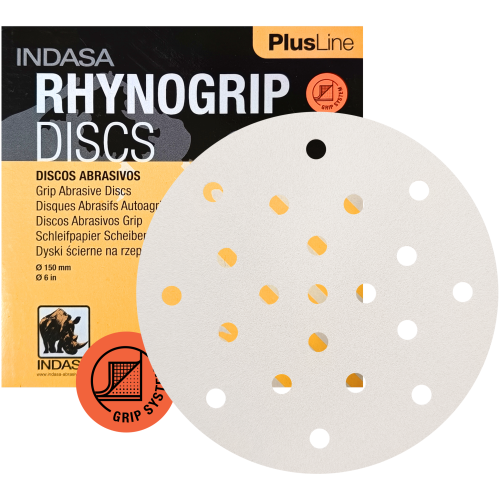 Krążki Ścierne Rzep Rhynogrip INDASA Plus Line ULTRAVENT 150 mm 21H P80