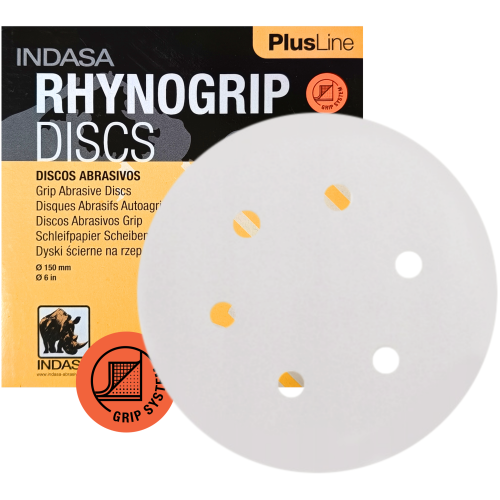 Krążki Ścierne Rzep Rhynogrip INDASA Plus Line 150 mm 6H P150