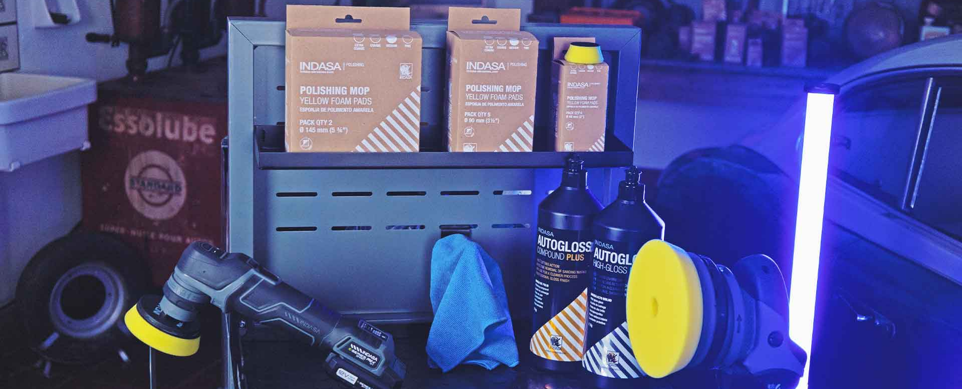 INDASA Pady Polerskie Gąbki Polerskie Żółte